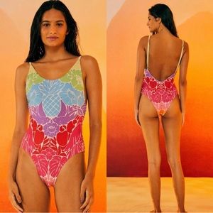 FARM Rio Tropical Graphic One-Piece Swimsuit (XS)
